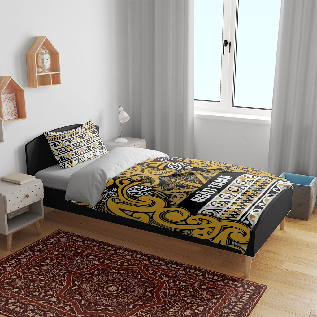 Aotearoa Iwi Ngāti Tama ki Te Waipounamu Trust Bedding Set Maori Wharenui House Tribal Pattern LT9 - Polynesian Pride