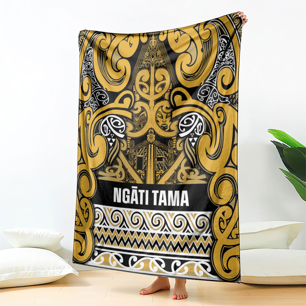 Aotearoa Iwi Ngāti Tama ki Te Waipounamu Trust Blanket Maori Wharenui House Tribal Pattern LT9 - Polynesian Pride