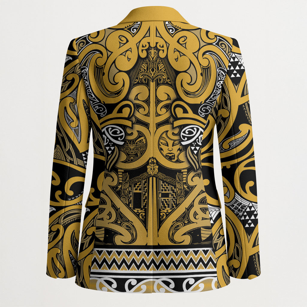 Aotearoa Iwi Ngāti Tama ki Te Waipounamu Trust Blazer Maori Wharenui House Tribal Pattern LT9 - Polynesian Pride