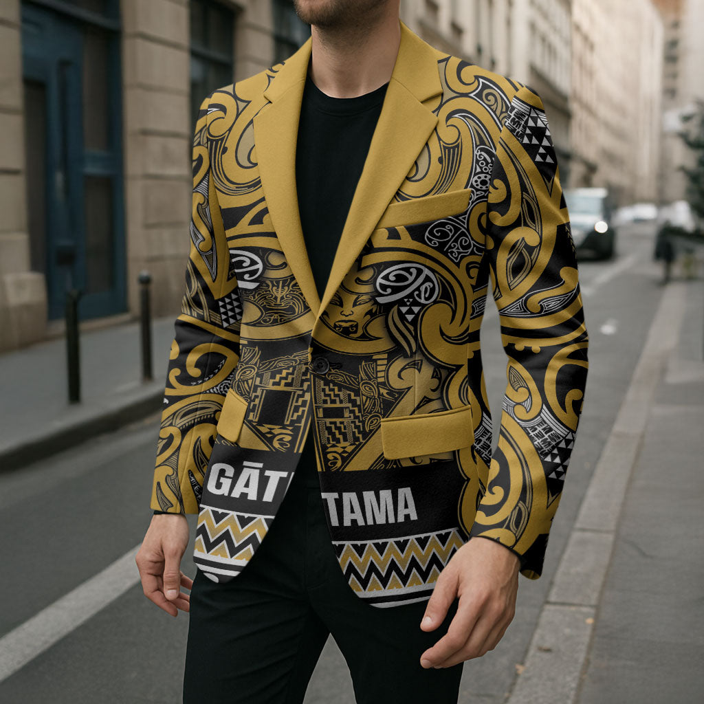 Aotearoa Iwi Ngāti Tama ki Te Waipounamu Trust Blazer Maori Wharenui House Tribal Pattern LT9 - Polynesian Pride