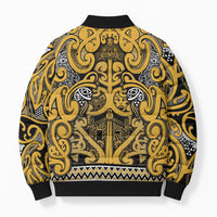 Aotearoa Iwi Ngāti Tama ki Te Waipounamu Trust Bomber Puffer Jacket Maori Wharenui House Tribal Pattern LT9 - Polynesian Pride