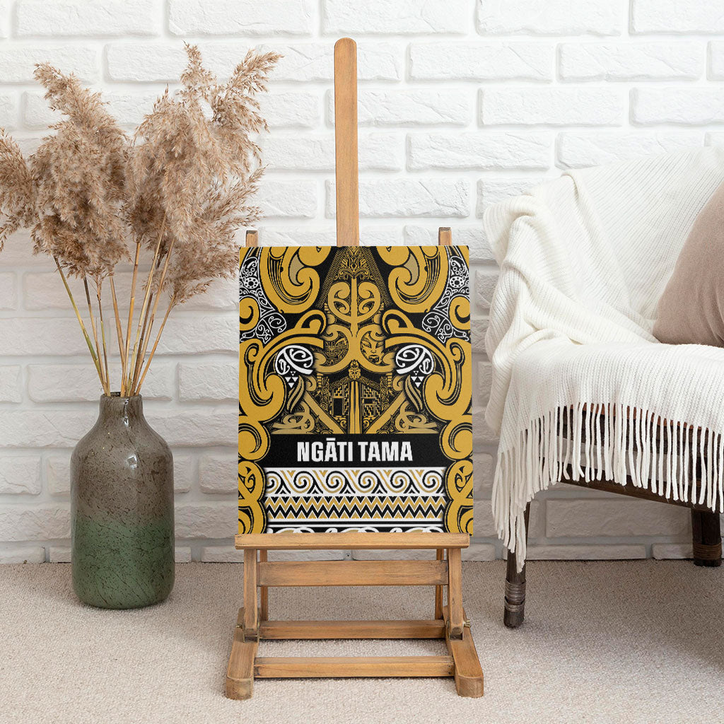 Aotearoa Iwi Ngāti Tama ki Te Waipounamu Trust Canvas Wall Art Maori Wharenui House Tribal Pattern LT9 - Polynesian Pride