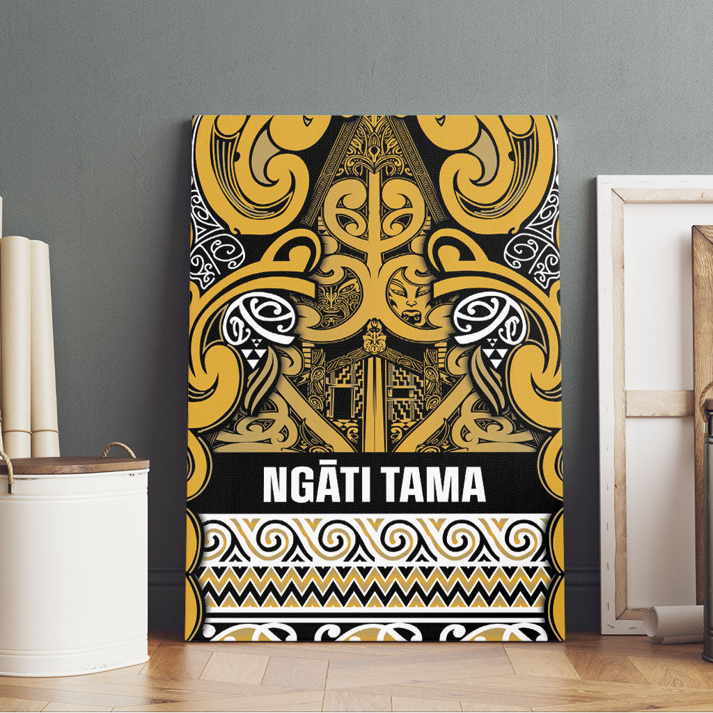 Aotearoa Iwi Ngāti Tama ki Te Waipounamu Trust Canvas Wall Art Maori Wharenui House Tribal Pattern LT9 - Polynesian Pride
