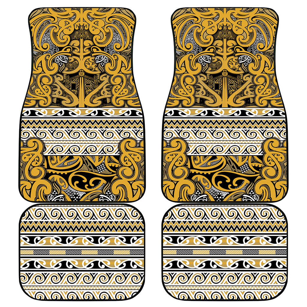 Aotearoa Iwi Ngāti Tama ki Te Waipounamu Trust Car Mats Maori Wharenui House Tribal Pattern LT9 - Polynesian Pride