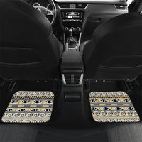 Aotearoa Iwi Ngāti Tama ki Te Waipounamu Trust Car Mats Maori Wharenui House Tribal Pattern LT9 Set 2pcs - Back Gold - Polynesian Pride