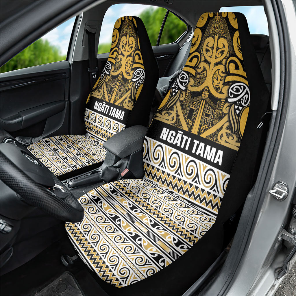 Aotearoa Iwi Ngāti Tama ki Te Waipounamu Trust Car Seat Cover Maori Wharenui House Tribal Pattern LT9 - Polynesian Pride