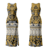 Aotearoa Iwi Ngāti Tama ki Te Waipounamu Trust Couples Matching Tank Maxi Dress and Hawaiian Shirt Maori Wharenui House Tribal Pattern LT9 - Polynesian Pride