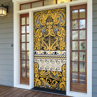 Aotearoa Iwi Ngāti Tama ki Te Waipounamu Trust Door Cover Maori Wharenui House Tribal Pattern LT9 - Polynesian Pride