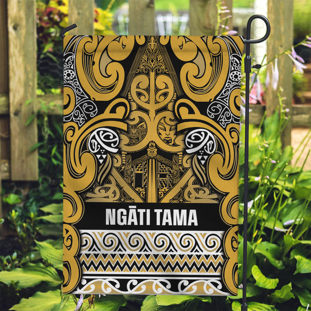 Aotearoa Iwi Ngāti Tama ki Te Waipounamu Trust Garden Flag Maori Wharenui House Tribal Pattern