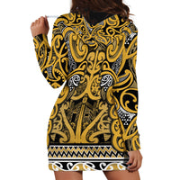 Aotearoa Iwi Ngāti Tama ki Te Waipounamu Trust Hoodie Dress Maori Wharenui House Tribal Pattern LT9 - Polynesian Pride