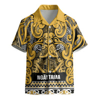 Aotearoa Iwi Ngāti Tama ki Te Waipounamu Trust Kid Hawaiian Shirt Maori Wharenui House Tribal Pattern LT9 - Polynesian Pride