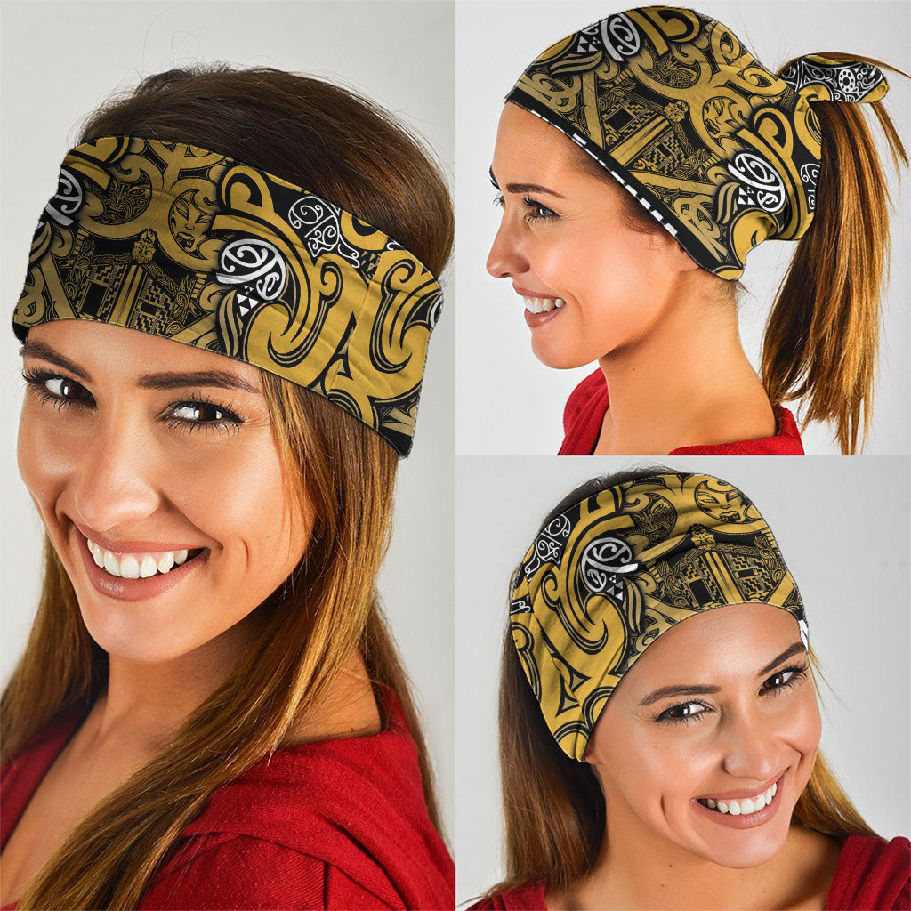 Aotearoa Iwi Ngāti Tama ki Te Waipounamu Trust Neck Gaiter Maori Wharenui House Tribal Pattern LT9 - Polynesian Pride
