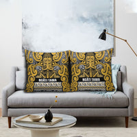 Aotearoa Iwi Ngāti Tama ki Te Waipounamu Trust Pillow Cover Maori Wharenui House Tribal Pattern LT9 - Polynesian Pride