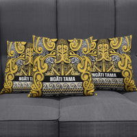 Aotearoa Iwi Ngāti Tama ki Te Waipounamu Trust Pillow Cover Maori Wharenui House Tribal Pattern LT9 - Polynesian Pride