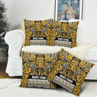 Aotearoa Iwi Ngāti Tama ki Te Waipounamu Trust Pillow Cover Maori Wharenui House Tribal Pattern LT9 - Polynesian Pride