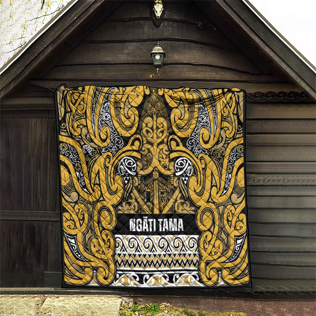 Aotearoa Iwi Ngāti Tama ki Te Waipounamu Trust Quilt Maori Wharenui House Tribal Pattern LT9 - Polynesian Pride