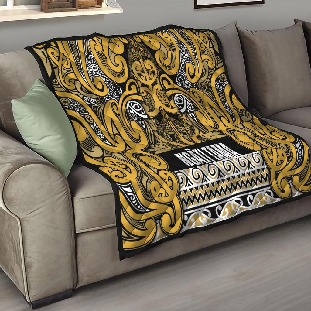 Aotearoa Iwi Ngāti Tama ki Te Waipounamu Trust Quilt Maori Wharenui House Tribal Pattern LT9 - Polynesian Pride