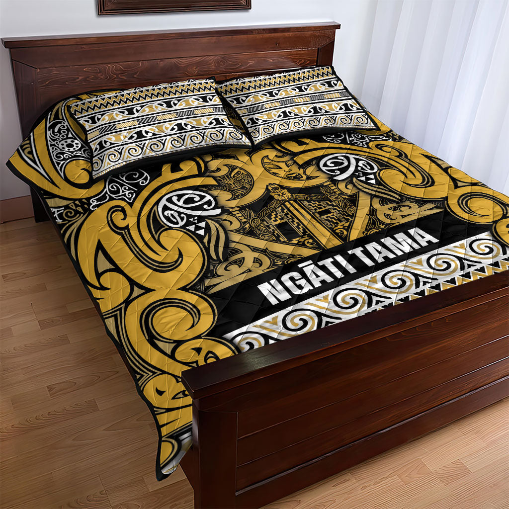 Aotearoa Iwi Ngāti Tama ki Te Waipounamu Trust Quilt Bed Set Maori Wharenui House Tribal Pattern LT9 - Polynesian Pride