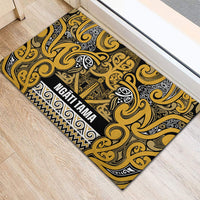 Aotearoa Iwi Ngāti Tama ki Te Waipounamu Trust Rubber Doormat Maori Wharenui House Tribal Pattern LT9 - Polynesian Pride