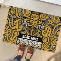 Aotearoa Iwi Ngāti Tama ki Te Waipounamu Trust Rubber Doormat Maori Wharenui House Tribal Pattern LT9 - Polynesian Pride
