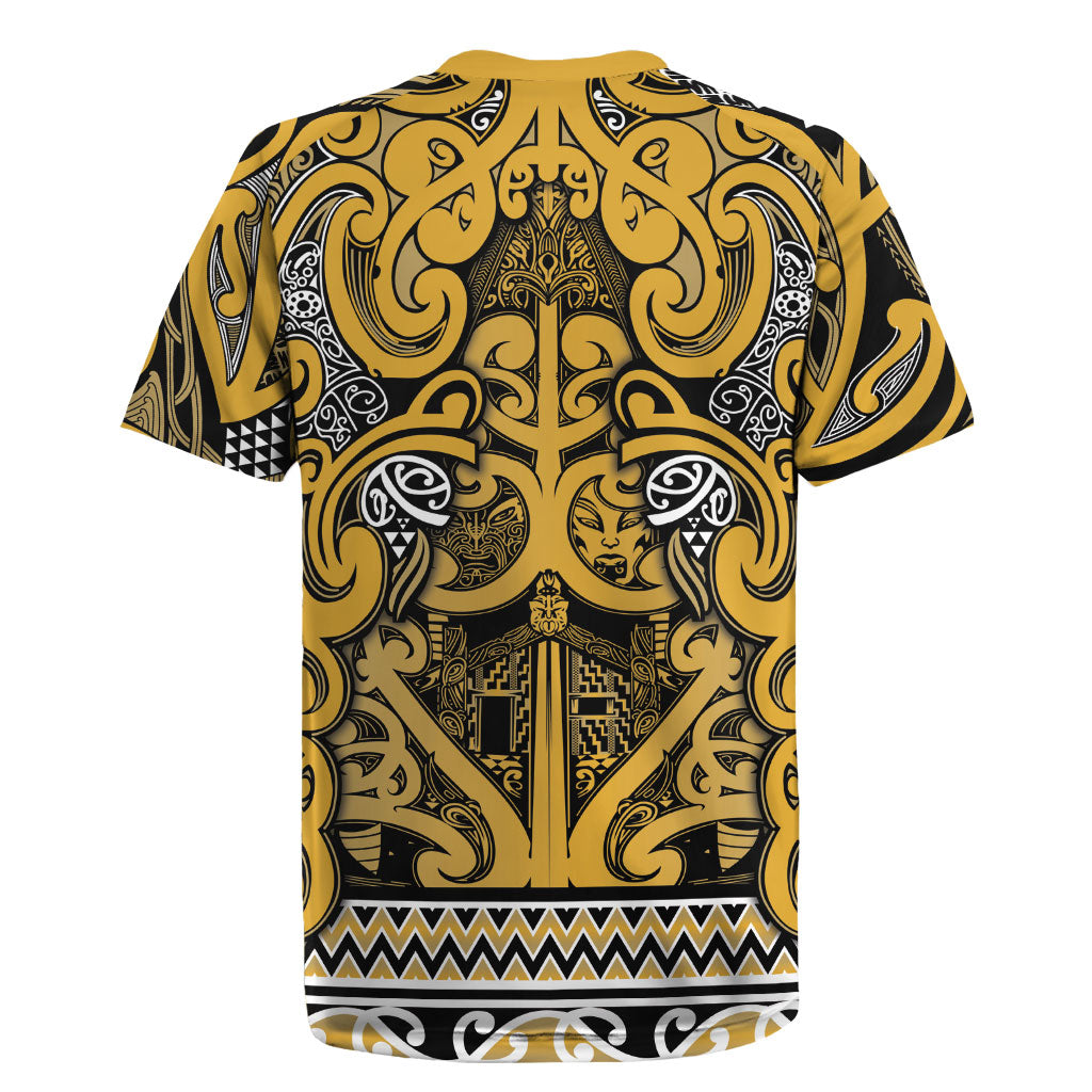 Aotearoa Iwi Ngāti Tama ki Te Waipounamu Trust Rugby Jersey Maori Wharenui House Tribal Pattern LT9 - Polynesian Pride