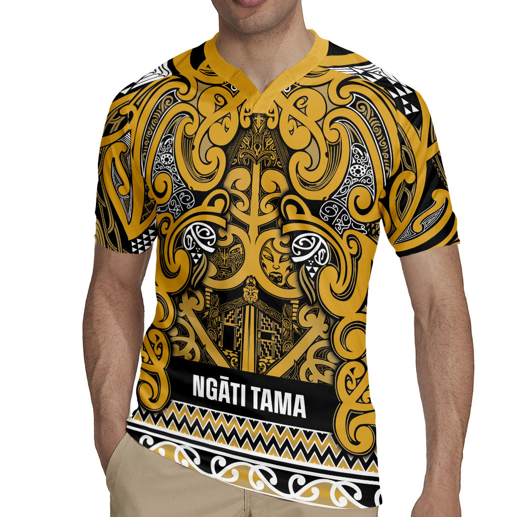 Aotearoa Iwi Ngāti Tama ki Te Waipounamu Trust Rugby Jersey Maori Wharenui House Tribal Pattern LT9 - Polynesian Pride