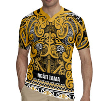 Aotearoa Iwi Ngāti Tama ki Te Waipounamu Trust Rugby Jersey Maori Wharenui House Tribal Pattern LT9 - Polynesian Pride
