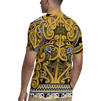 Aotearoa Iwi Ngāti Tama ki Te Waipounamu Trust Rugby Jersey Maori Wharenui House Tribal Pattern LT9 - Polynesian Pride