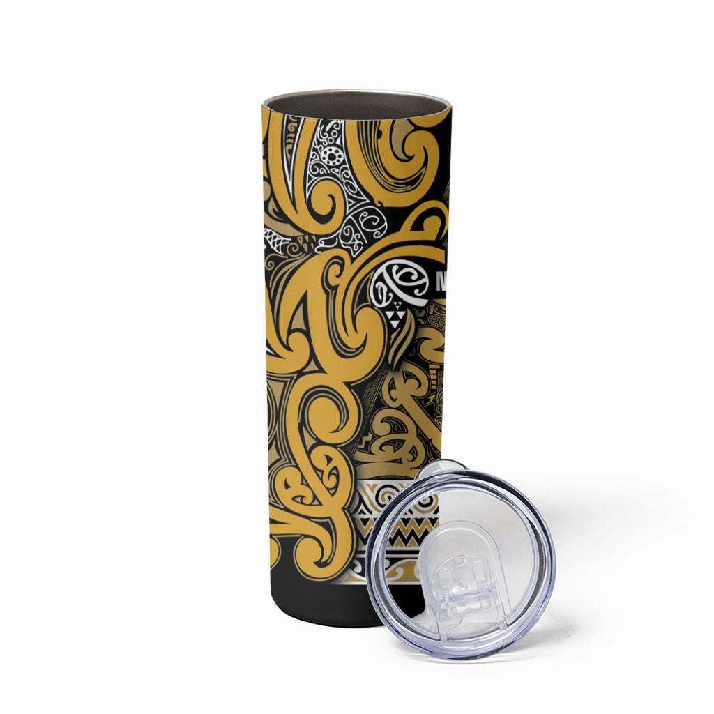 Aotearoa Iwi Ngāti Tama ki Te Waipounamu Trust Skinny Tumbler Maori Wharenui House Tribal Pattern LT9 - Polynesian Pride