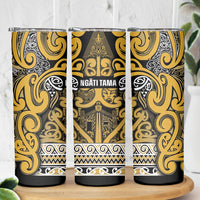 Aotearoa Iwi Ngāti Tama ki Te Waipounamu Trust Skinny Tumbler Maori Wharenui House Tribal Pattern LT9 - Polynesian Pride