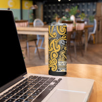 Aotearoa Iwi Ngāti Tama ki Te Waipounamu Trust Skinny Tumbler Maori Wharenui House Tribal Pattern LT9 - Polynesian Pride
