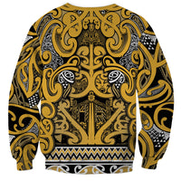 Aotearoa Iwi Ngāti Tama ki Te Waipounamu Trust Sweatshirt Maori Wharenui House Tribal Pattern LT9 - Polynesian Pride