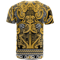 Aotearoa Iwi Ngāti Tama ki Te Waipounamu Trust T Shirt Maori Wharenui House Tribal Pattern