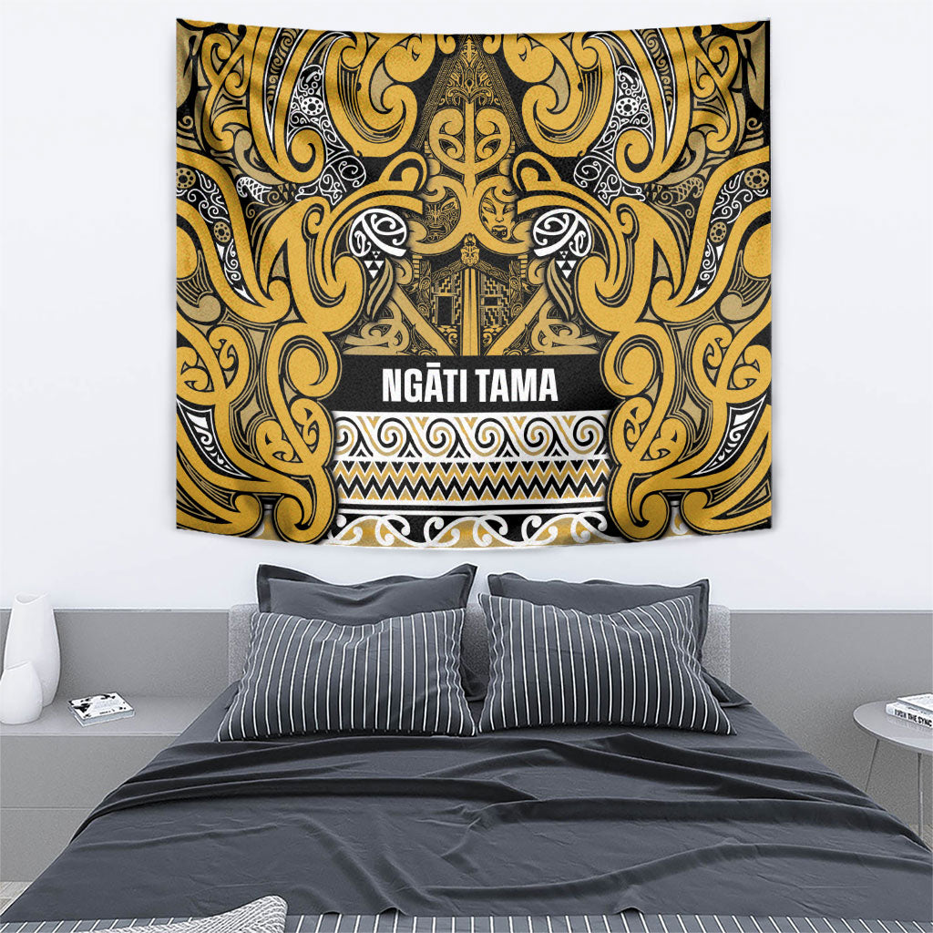 Aotearoa Iwi Ngāti Tama ki Te Waipounamu Trust Tapestry Maori Wharenui House Tribal Pattern LT9 - Polynesian Pride