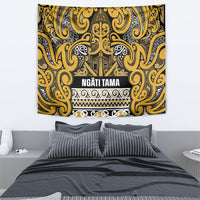 Aotearoa Iwi Ngāti Tama ki Te Waipounamu Trust Tapestry Maori Wharenui House Tribal Pattern LT9 - Polynesian Pride