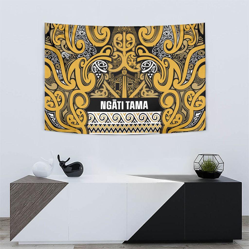 Aotearoa Iwi Ngāti Tama ki Te Waipounamu Trust Tapestry Maori Wharenui House Tribal Pattern LT9 - Polynesian Pride