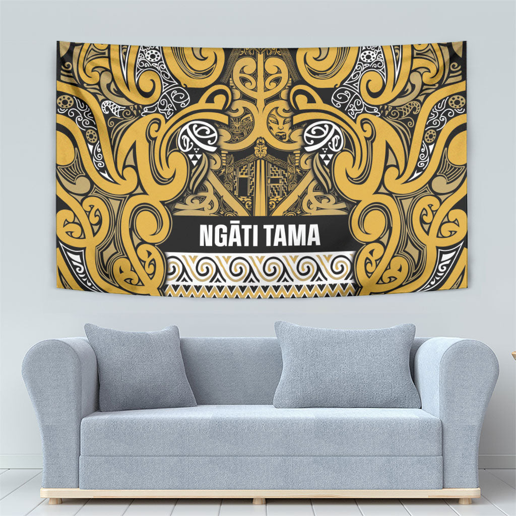 Aotearoa Iwi Ngāti Tama ki Te Waipounamu Trust Tapestry Maori Wharenui House Tribal Pattern LT9 - Polynesian Pride
