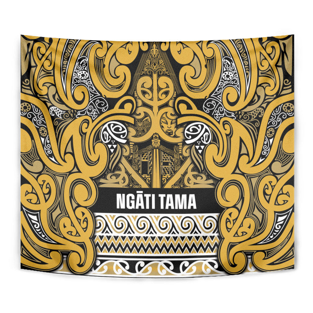 Aotearoa Iwi Ngāti Tama ki Te Waipounamu Trust Tapestry Maori Wharenui House Tribal Pattern LT9 - Polynesian Pride