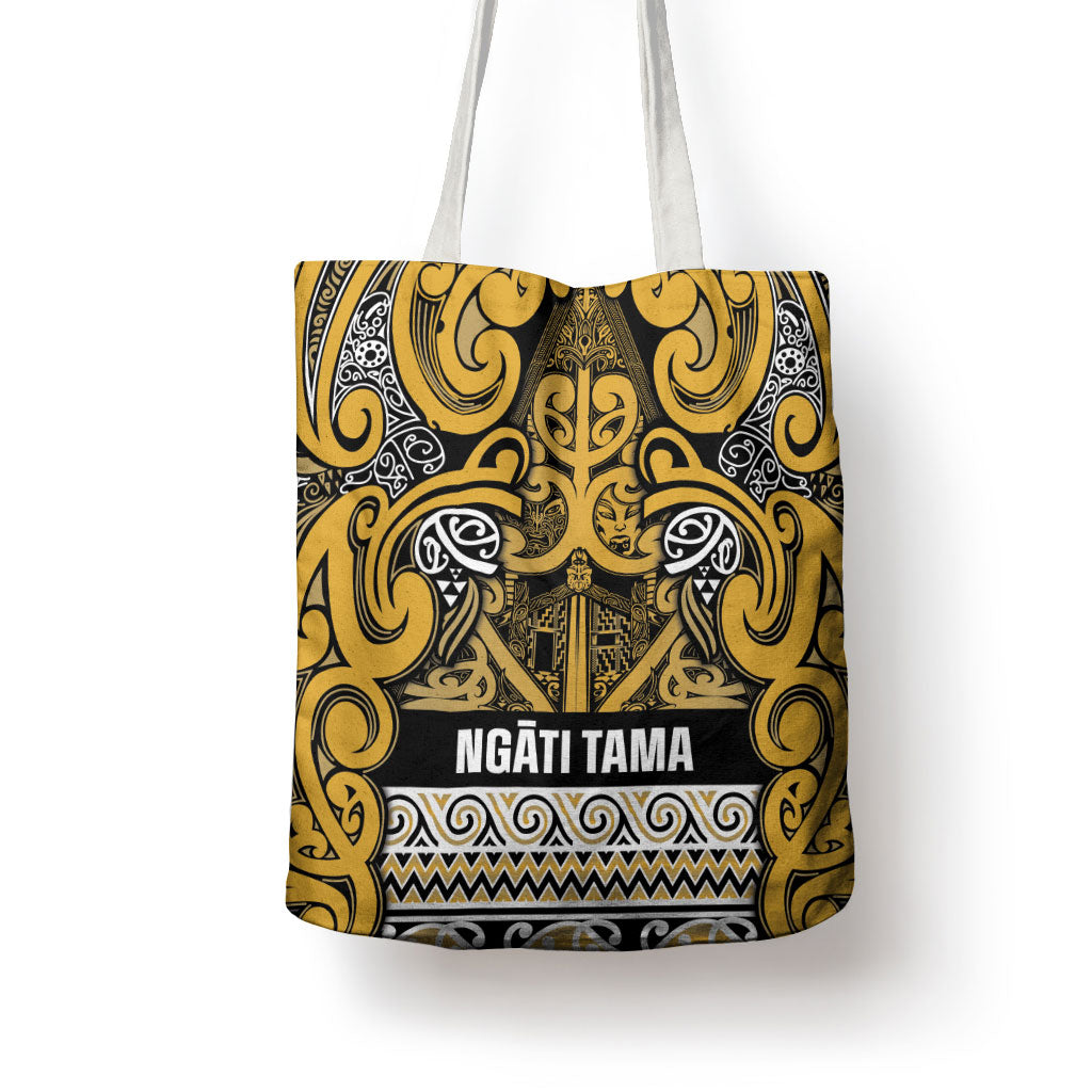 Aotearoa Iwi Ngāti Tama ki Te Waipounamu Trust Tote Bag Maori Wharenui House Tribal Pattern LT9 - Polynesian Pride