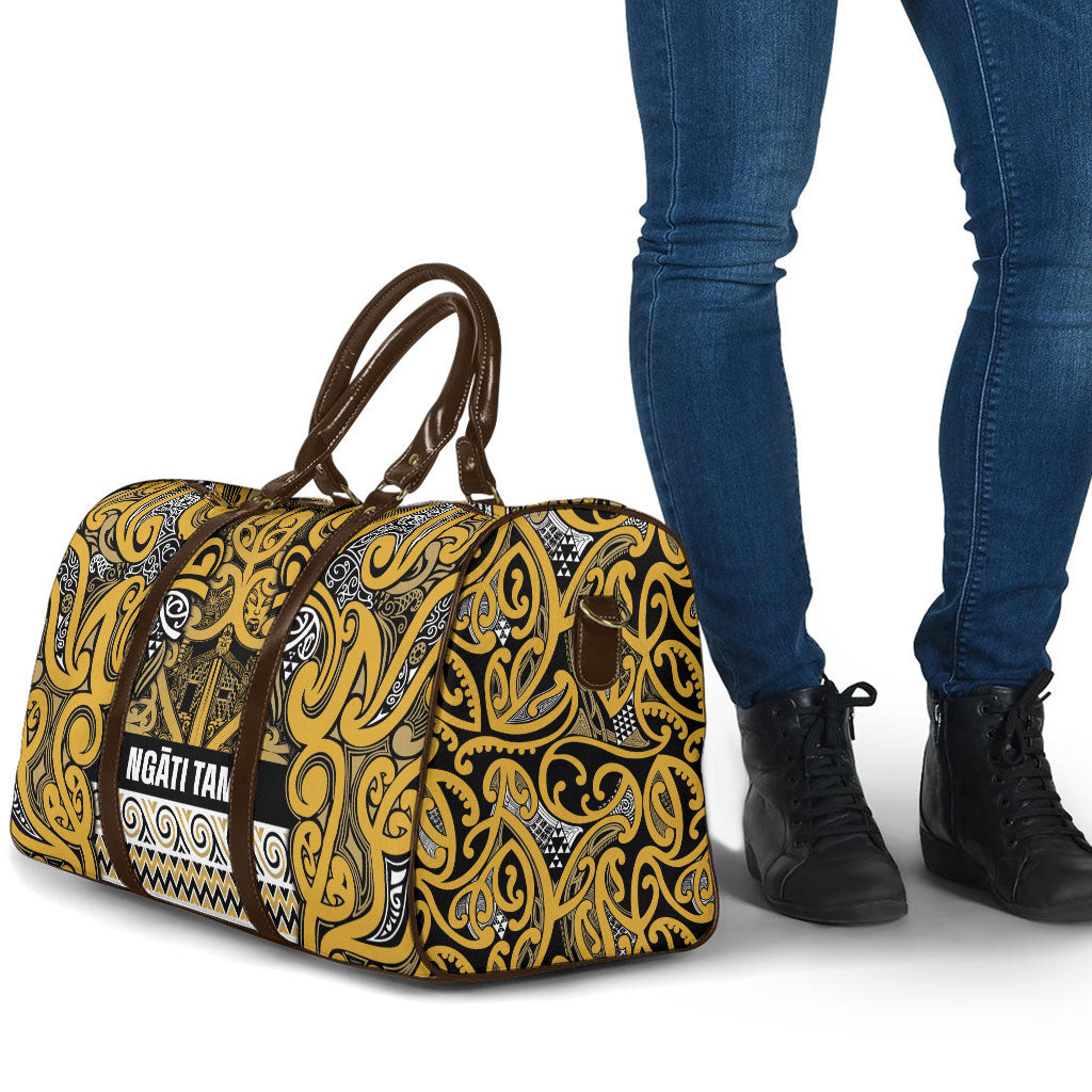 Aotearoa Iwi Ngāti Tama ki Te Waipounamu Trust Travel Bag Maori Wharenui House Tribal Pattern LT9 - Polynesian Pride