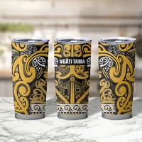 Aotearoa Iwi Ngāti Tama ki Te Waipounamu Trust Tumbler Cup Maori Wharenui House Tribal Pattern LT9 - Polynesian Pride