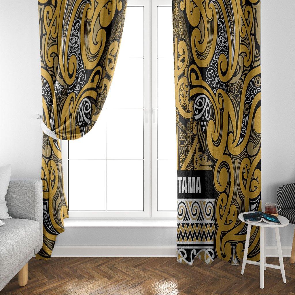Aotearoa Iwi Ngāti Tama ki Te Waipounamu Trust Window Curtain Maori Wharenui House Tribal Pattern LT9 - Polynesian Pride