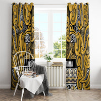 Aotearoa Iwi Ngāti Tama ki Te Waipounamu Trust Window Curtain Maori Wharenui House Tribal Pattern LT9 - Polynesian Pride