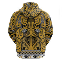 Aotearoa Iwi Ngāti Tama ki Te Waipounamu Trust Zip Hoodie Maori Wharenui House Tribal Pattern LT9 - Polynesian Pride