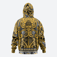Aotearoa Iwi Ngāti Tama ki Te Waipounamu Trust Zip Hoodie Maori Wharenui House Tribal Pattern LT9 - Polynesian Pride