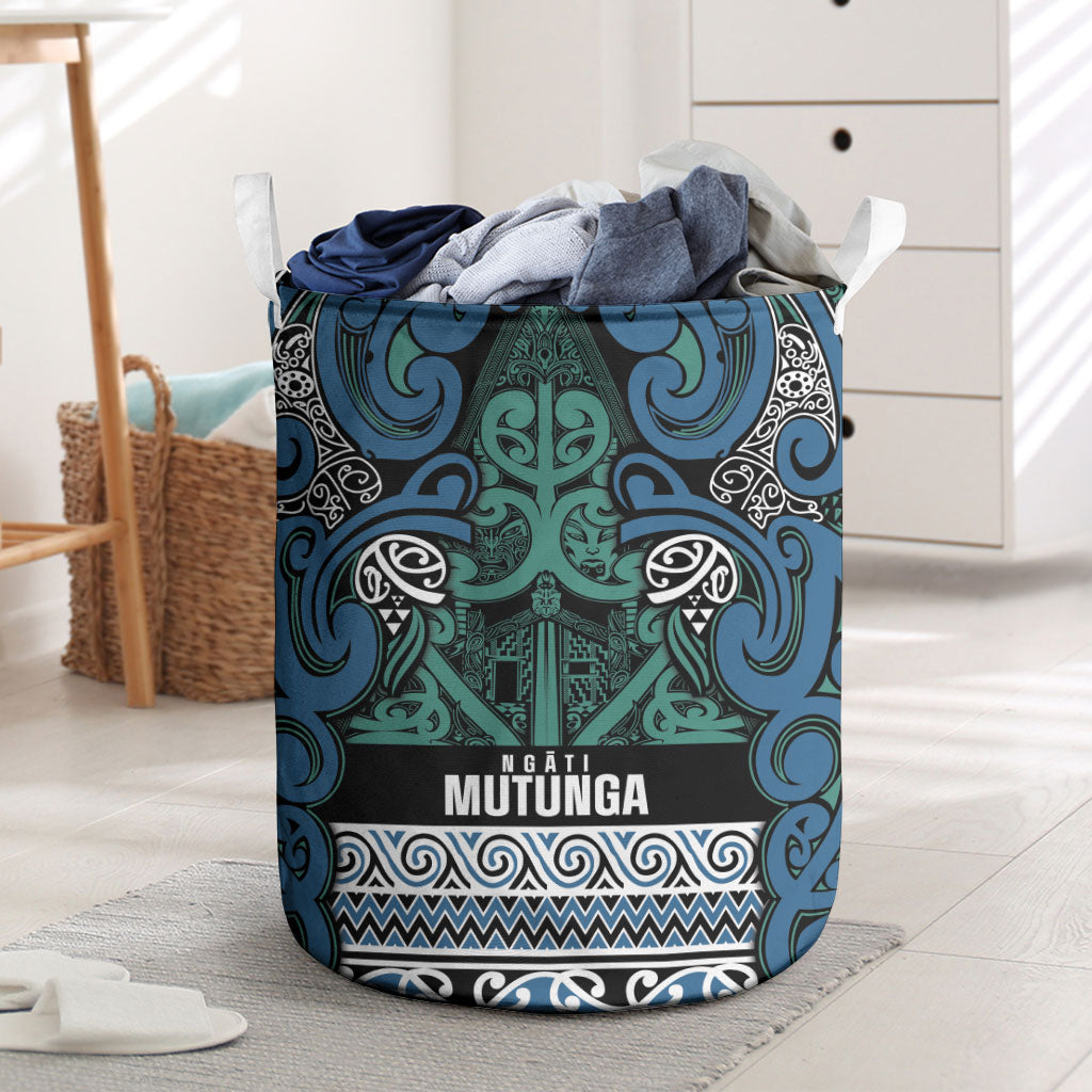 Aotearoa Iwi Ngati Mutunga Laundry Basket Maori Wharenui House Tribal Pattern