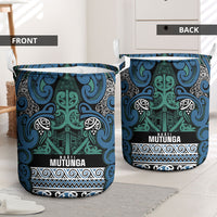 Aotearoa Iwi Ngati Mutunga Laundry Basket Maori Wharenui House Tribal Pattern