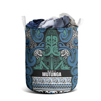Aotearoa Iwi Ngati Mutunga Laundry Basket Maori Wharenui House Tribal Pattern