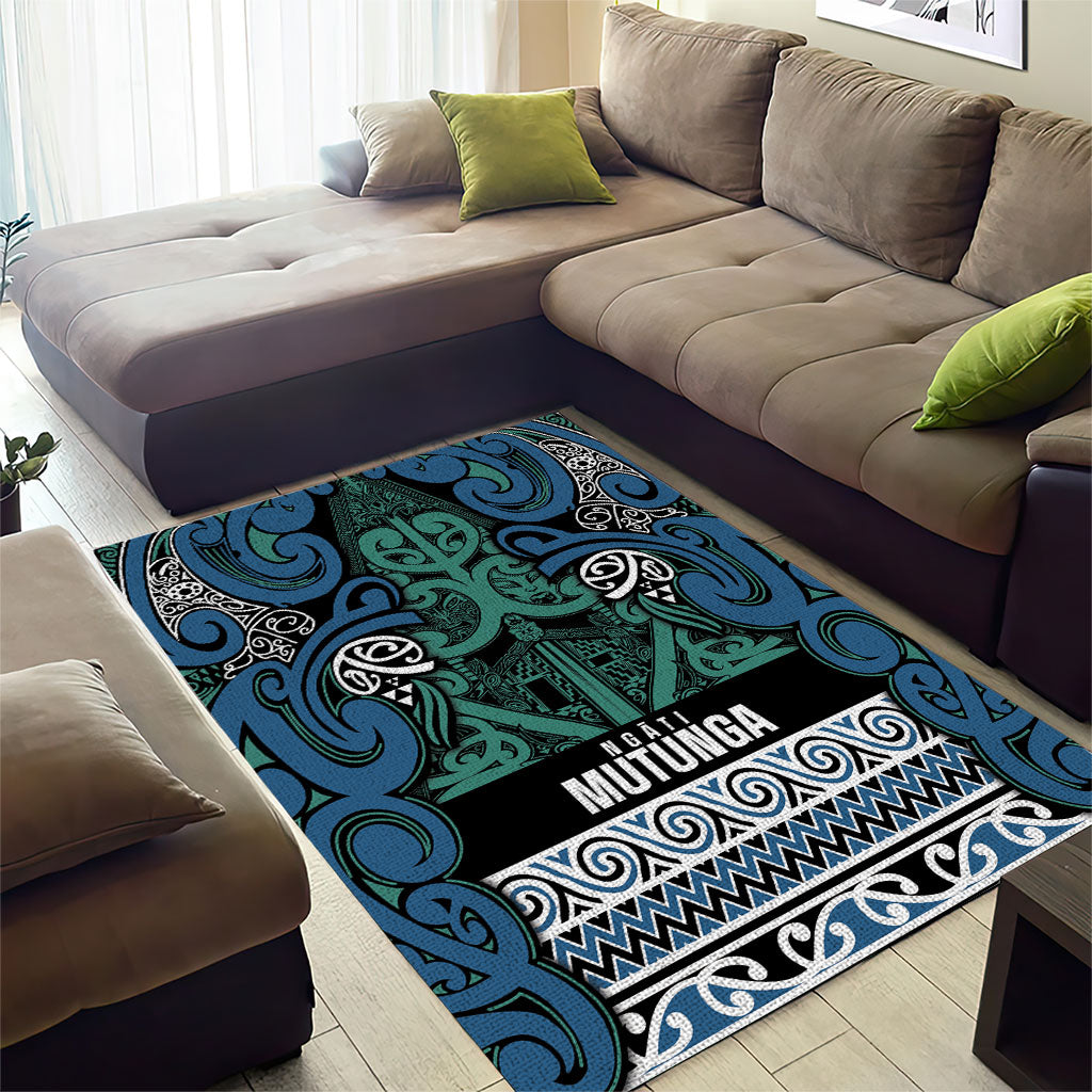Aotearoa Iwi Ngati Mutunga Area Rug Maori Wharenui House Tribal Pattern