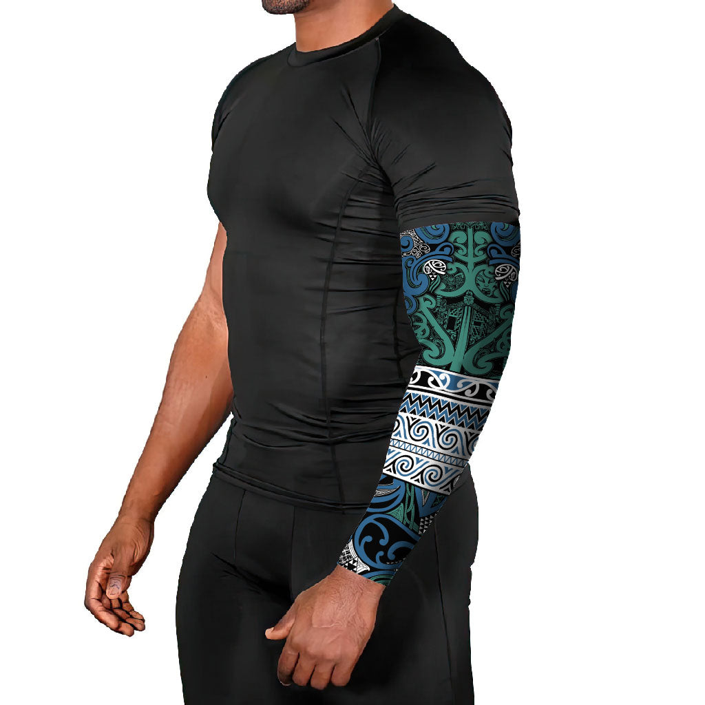 Aotearoa Iwi Ngati Mutunga Arm Sleeves Maori Wharenui House Tribal Pattern